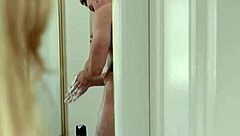 Busty Shemale Joins Shower for Anal Lick Fest