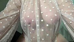 Adorable Chubby Milf Shows Off Saggy Big Natural Tits Close-Up