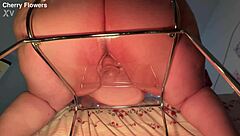 Big ass BBW rides dildo with creamy pussy