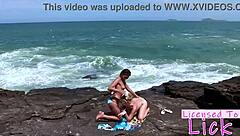 Tarra White Devours Pussy in Beach Rimjob Dare