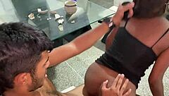 he tracks sexy colombian latina home for hardcore bent over pussy pounding