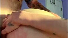 Strong stud pumps creampie deep into tight petite pussy