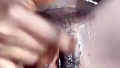 shaved wet pussy fingered to glistening masturbation ecstasy