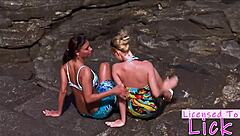 Tarra White Devours Pussy in Beach Rimjob Dare