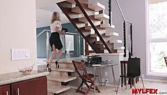 mylfex spies raunchy next door milf riding huge cock sideways