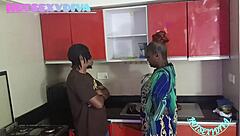 early morning tempts horny young couple into kitchen cock pounding frenzy