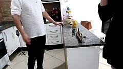 bartender hides to pound her tight ass creampie