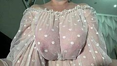 Adorable Chubby Milf Shows Off Saggy Big Natural Tits Close-Up
