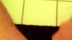 guy wanks hard in dirty toilet