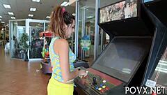 barely legal teen fucks rough in socks pov