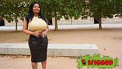 thick black jenifer dominicana hunts street dick with giant boobs rough interracial ride