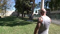 stranger grabs big tits yoga babe for wet pussy pounding ride