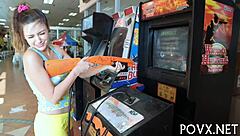 barely legal teen fucks rough in socks pov