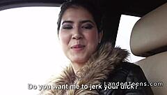 teen hitchhiker cheats bf with stranger 🚗😈💦