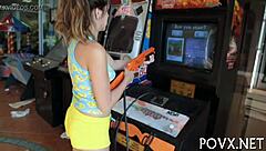 barely legal teen fucks rough in socks pov