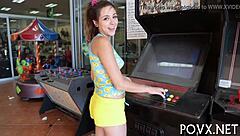 barely legal teen fucks rough in socks pov