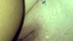 chubby resaboo's wet shaved pussy gapes in homemade creampie