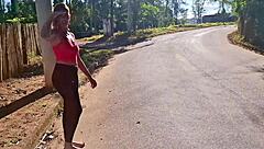 Street Meetup Sparks Naughty Woods Cock Ride with Curvy Blonde