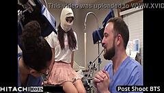 Nurse Forces Hitachi Vibrator Orgasms on Restrained Hospital Patient Guinea Pig