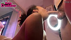Ebony Beauty Overwhelmed by Savage Interracial Throat Pounding Passion