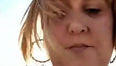Blonde Milf Pisses on Beach! Big Natural Tits Pussy Lips Exposed