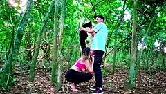 Street Meetup Sparks Naughty Woods Cock Ride with Curvy Blonde