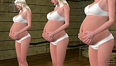 Triplet Babes Belly Inflation Ass Play