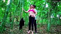Street Meetup Sparks Naughty Woods Cock Ride with Curvy Blonde
