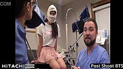 Nurse Forces Hitachi Vibrator Orgasms on Restrained Hospital Patient Guinea Pig