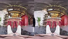 Brunette's Secret Bar Anal Pounding Craves More