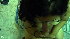 Brunette Latina Gives Intense Argentinian Blowjob