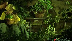 Horny blonde girlfriend outdoor sex clothes ripped!