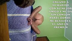 wife cuckolds hubby bareback anal with best friend dirty talk