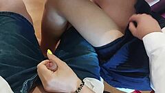 Classroom Handjob Fingering 18yo Pussy Huge Cumshot