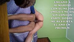 wife cuckolds hubby bareback anal with best friend dirty talk