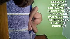 wife cuckolds hubby bareback anal with best friend dirty talk