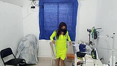 slutty designer flaunts huge tits at work