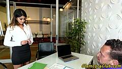 Glamour Pornstar Pussyfucked Office Facial