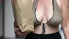 damn those massive natural tits bounce braless on busty milfs!