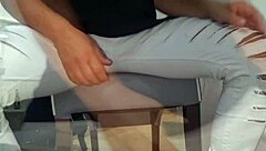 oiled bodybuilder babe rides huge cock endless cumshot anal explosion