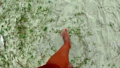 barefoot beach feet dirt fetish stroll