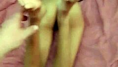 old man licks fucks tight teen pussy condom cum inside