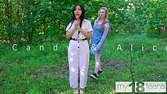 First time petite lesbians rub tight wet pussies