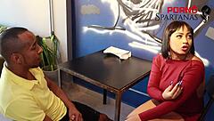 Ministro Taxad's monster cock roughly fucks shaved pussy