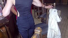 pussyjob standing sex teases stepsis with just tip