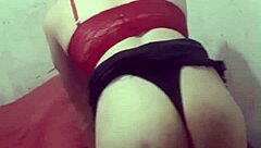 Carolcross Trans Prostitute Lifts Miniskirt for Ass Play