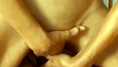 Cute amateur rubs cum filled shaved puffy pussy squirting orgasm
