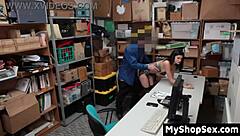 Why did LP officer probe deeper into shoplifter's tight pussy?