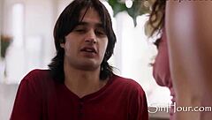 Girlfriend blows stranger after boyfriend loses poker bet