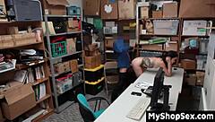 Why did LP officer probe deeper into shoplifter's tight pussy?